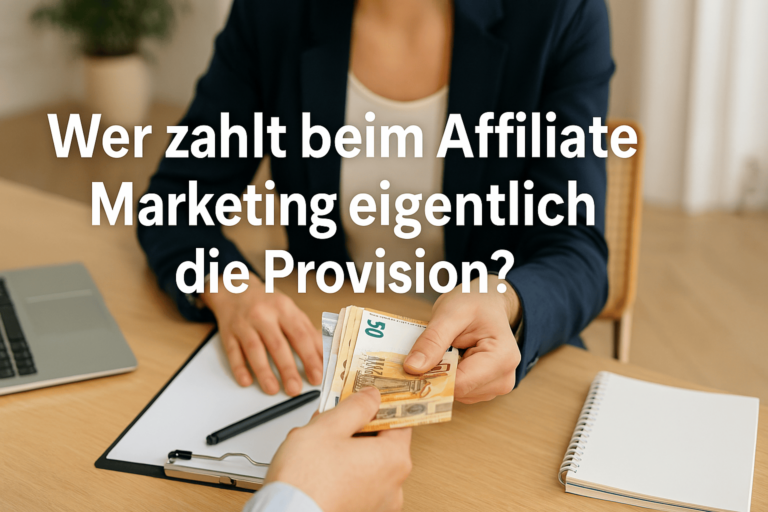 Wer zahlt beim Affiliate Marketing eigentlich die Provision